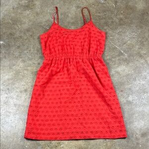 Madewell Red Eyelet Dress
Size: 4
